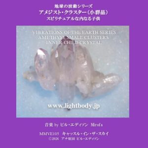 【音楽】地球の波動シリーズ：アメジスト・クラスター（小群晶）：スピリチュアルな内なる子供